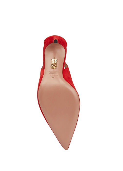 Bow Kırmızı Deri Topuklu Ayakkabı - Görsel 6