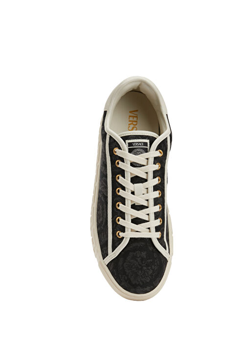 Barocco Greca Siyah Beyaz Erkek Sneaker - Görsel 5