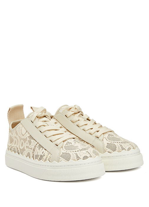 Lauren Krem Kadın Sneaker - Görsel 3