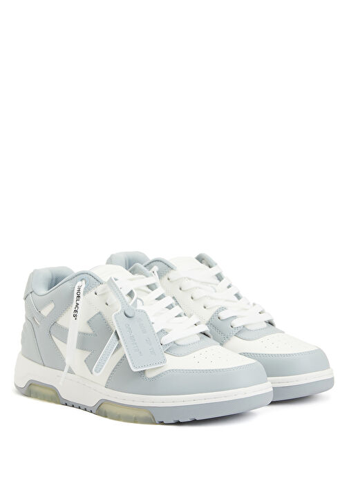 Beyaz Gri Erkek Deri Sneaker - Görsel 3