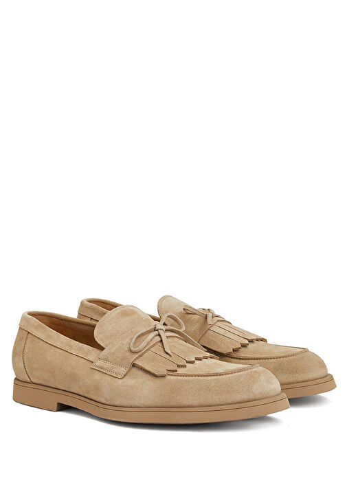 Bej Erkek Süet Loafer - Görsel 3