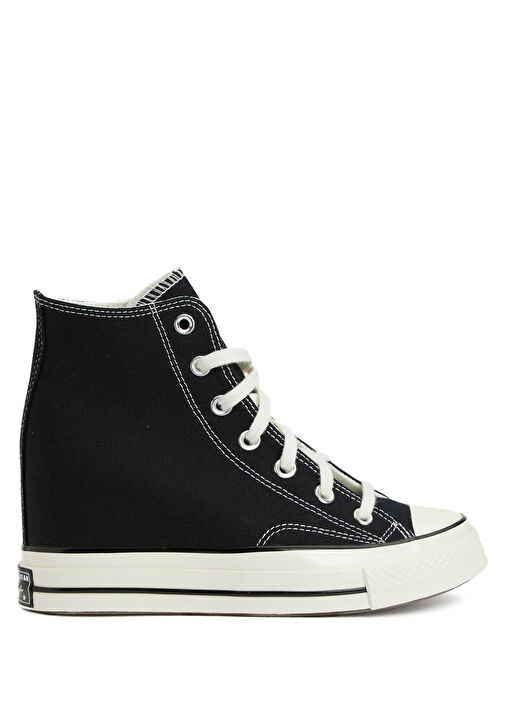 Chuck 70 Wedge Siyah Beyaz Kadın Kanvas Sneaker - Görsel 2