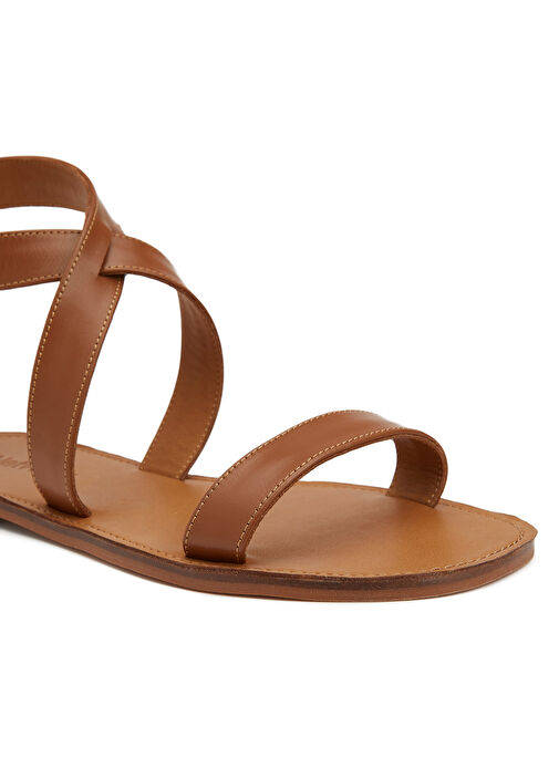 Taba Kadın Deri Sandalet - Görsel 7