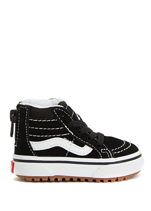 SK8-Hi Zip Siyah Beyaz Çocuk Deri Sneaker - Görsel 2