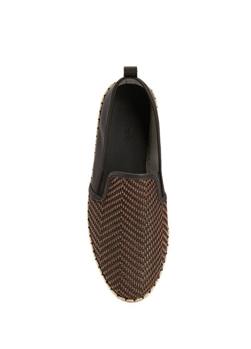 Kahverengi Erkek Deri Espadril - Görsel 5