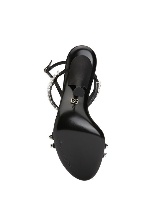 Siyah Taşlı Bantlı Kadın Sandalet - Görsel 6