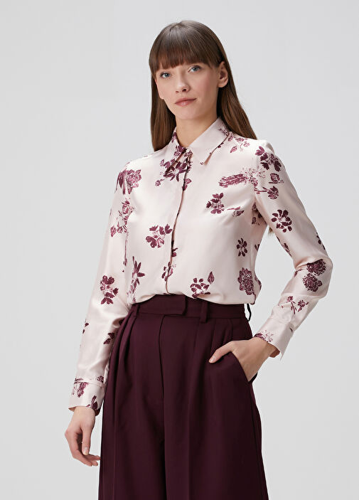 Gabriela Hearst - Pink Floral Silk Shirt