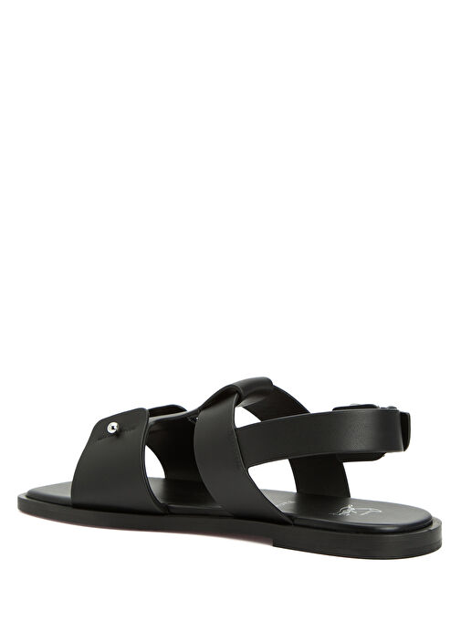 Chambeliss Siyah Erkek Deri Sandalet - Görsel 4