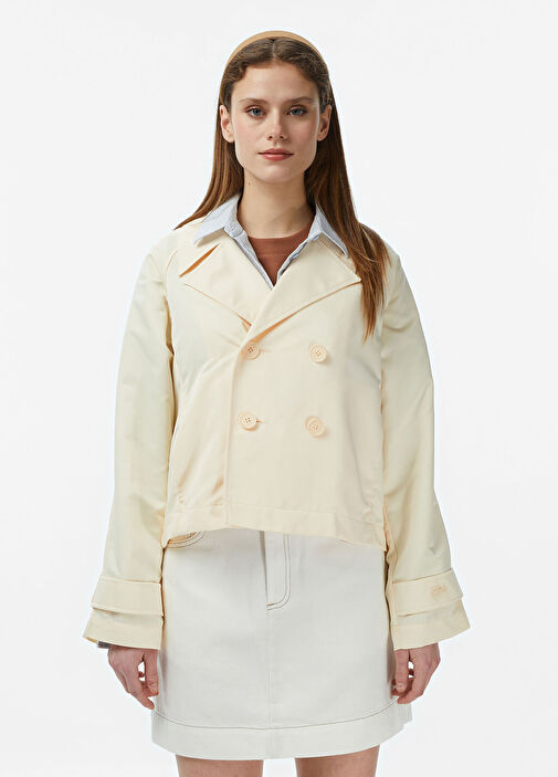 Bej Relaxed Fit Kadın Trençkot