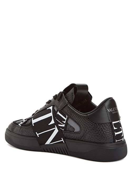 VLTN Siyah Erkek Deri Sneaker - Görsel 4