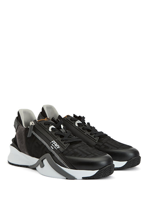 Flow Siyah Erkek Deri Sneaker - Görsel 3