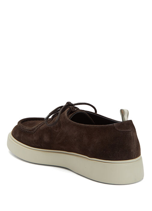 Koyu Kahverengi Erkek Süet Sneaker - Görsel 4