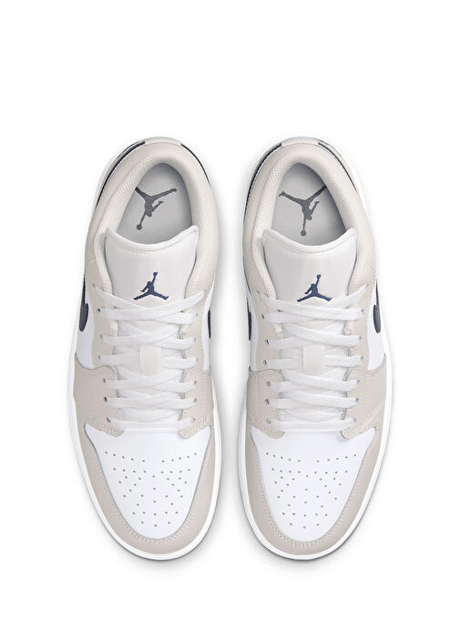 Air Jordan 1 Beyaz Erkek Deri Sneaker - Görsel 5