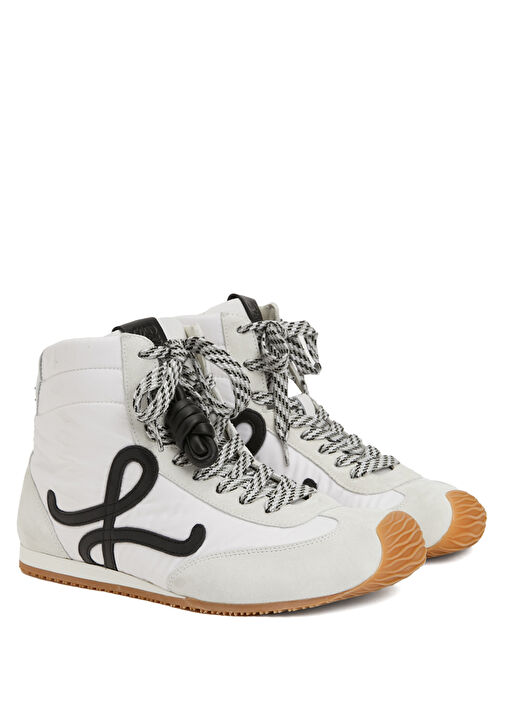 Ballet Runner Beyaz Kadın Deri Sneaker - Görsel 3