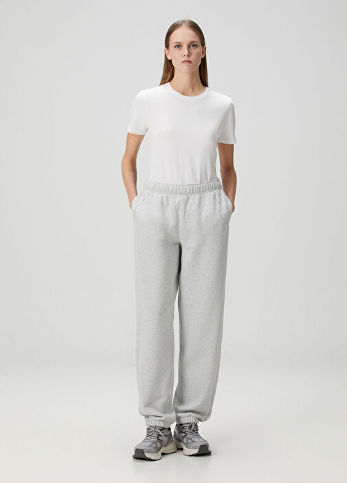 lululemon - Scuba Mid Rise Oversize Gri Eşofman Altı - Açık Gri