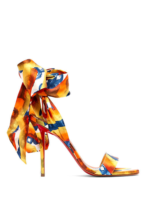 Miss Z Çok Renkli Kadın İpek Sandalet - Görsel 2