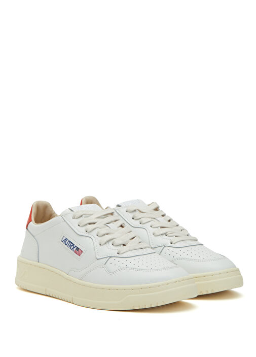 Kırmızı Beyaz Kadın Deri Sneaker - Görsel 3