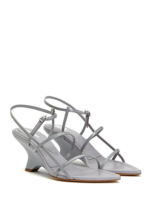 Gia 26 Gri Kadın Deri Sandalet - Görsel 3