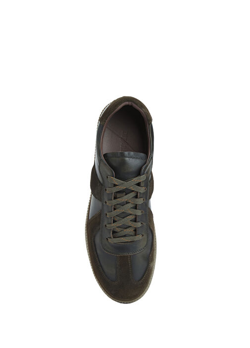 Haki Erkek Süet Detaylı Sneaker - Görsel 5