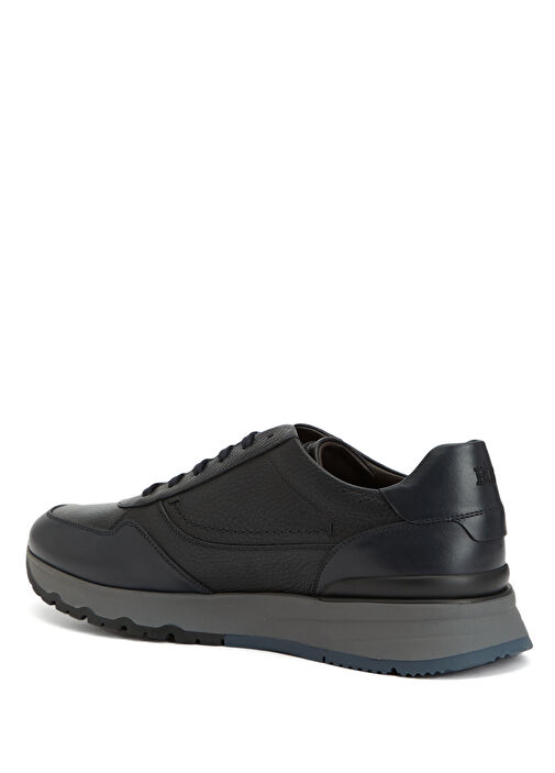Lacivert Erkek Deri Sneaker - Görsel 4