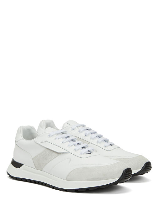 Beyaz Erkek Deri Sneaker - Görsel 3