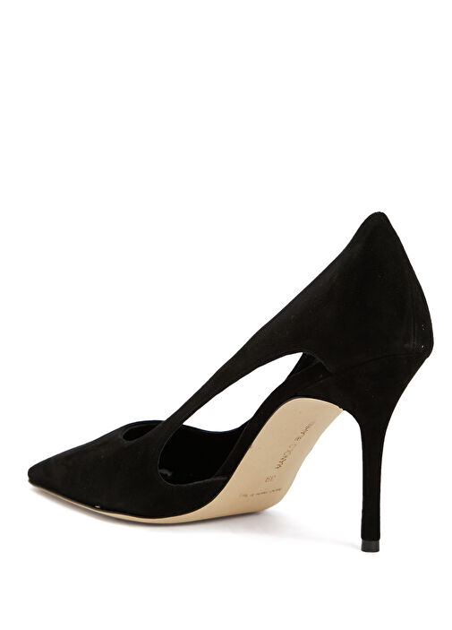 Siyah Süet Stiletto - Görsel 4