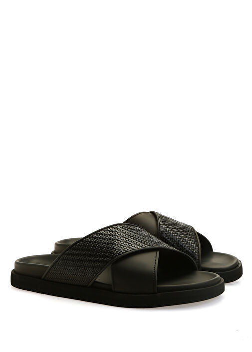 Siyah Erkek Deri Terlik - Görsel 3