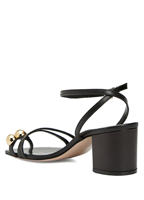 Siyah Kadın Deri Sandalet - Görsel 4