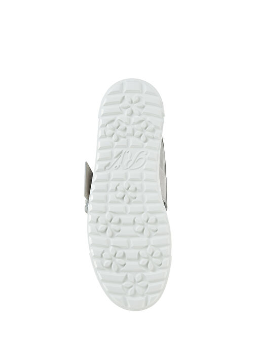 Gri Kadın Deri Sneaker - Görsel 6