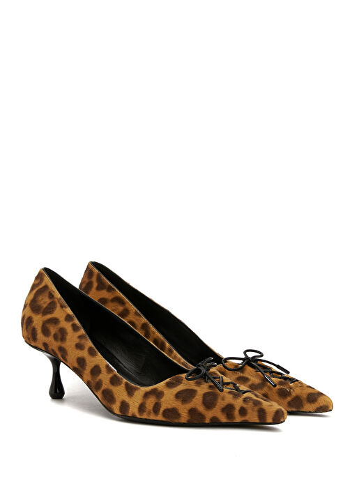 Scarlett Leopar Desenli Süet Stiletto - Görsel 3