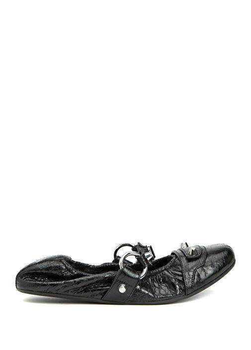 City Silver Siyah Deri Babet - Görsel 2