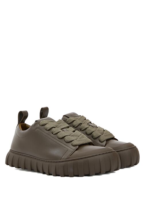 Ami Paris Ami Paris Koyu Haki Koyu Kahverengi Logolu Erkek Deri Sneaker Beymen'de! Koyu Haki - 3. görsel
