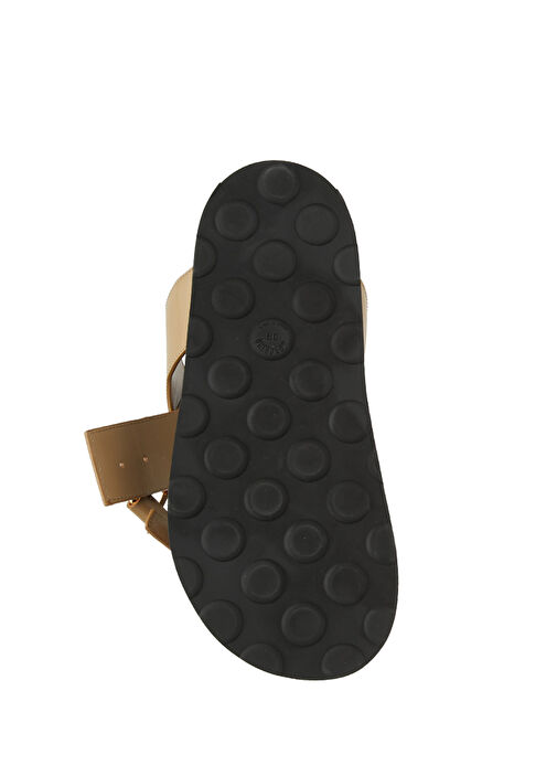 Bej Kadın Deri Terlik - Görsel 6