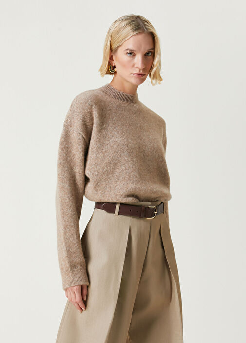 Jacquemus - La Maille Beige Logo Jacquard Wool Sweater