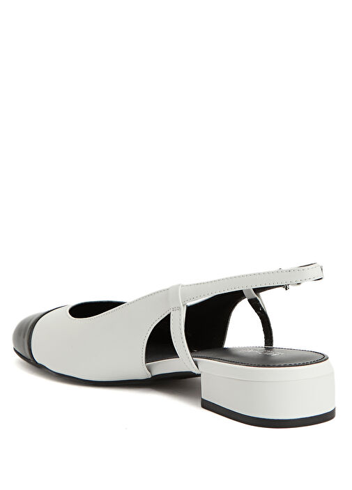 Perla Beyaz Deri Babet - Görsel 4