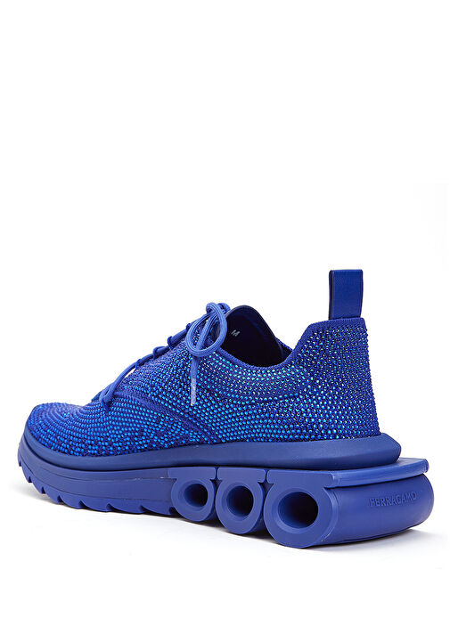Mavi Mikro Taşlı Erkek Sneaker - Görsel 4
