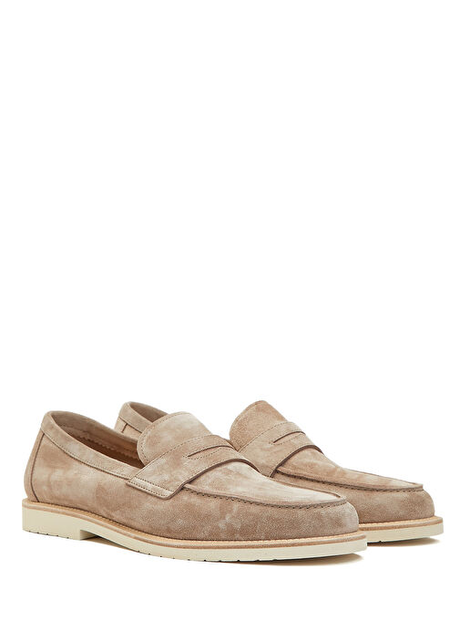 Brunello Cucinelli Bej Brunello Cucinelli Süet Erkek Loafer