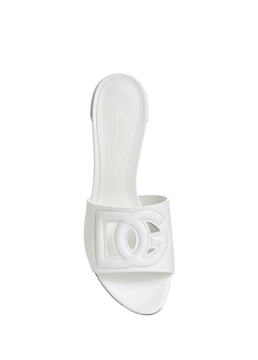 DG Millennials Beyaz Kadın Deri Terlik - Görsel 5