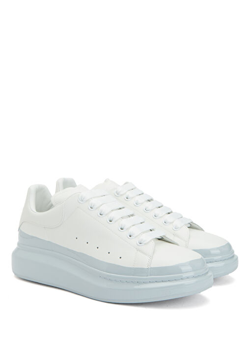 Oversized Mavi Beyaz Erkek Deri Sneaker - Görsel 3
