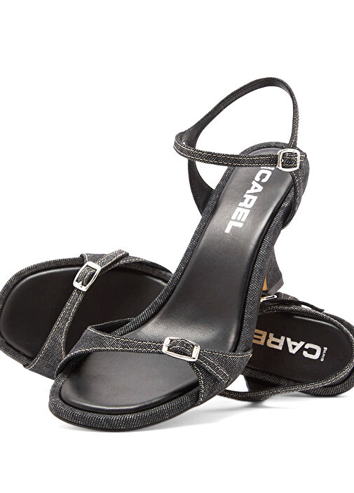 Koyu Gri Kadın Deri Sandalet - Görsel 5