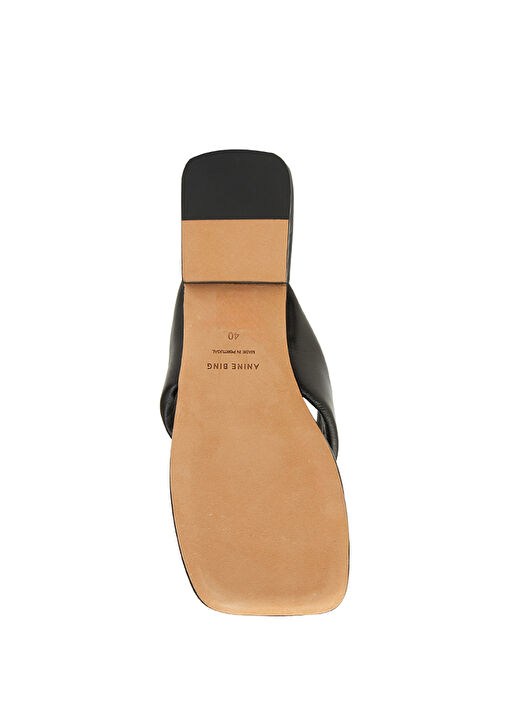 Siyah Kadın Deri Terlik - Görsel 6