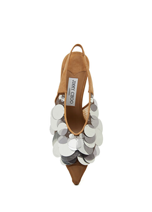 Silver Krem Deri Topuklu Ayakkabı - Görsel 5