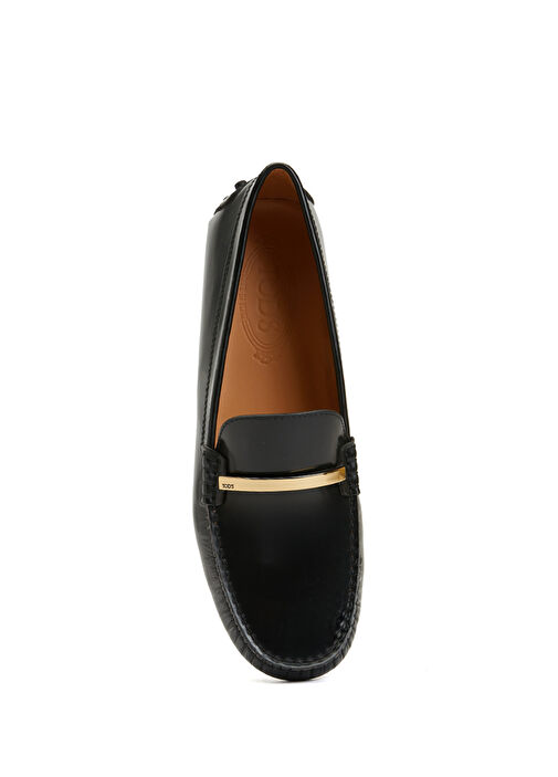 Antrasit Kadın Deri Loafer - Görsel 5