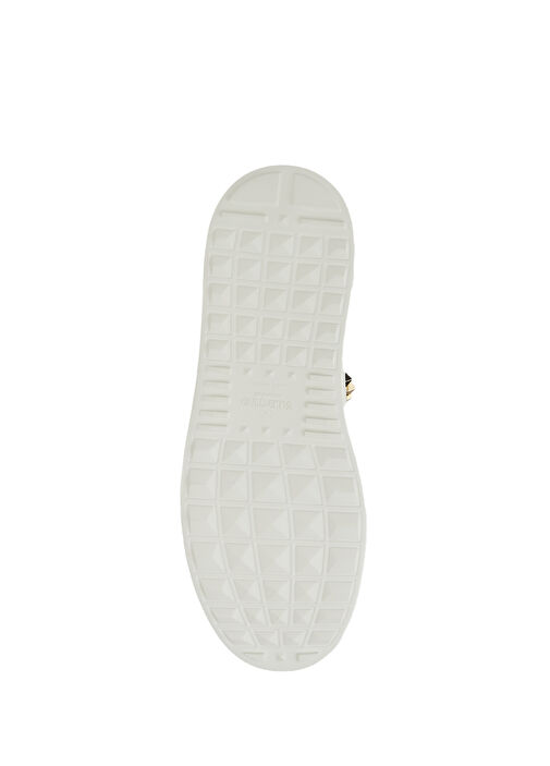 Rockstud Beyaz Kadın Deri Sneaker - Görsel 6