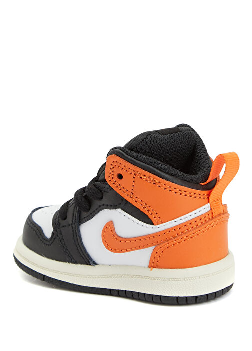 Jordan 1 Turuncu Unisex Çocuk Deri Sneaker - Görsel 4