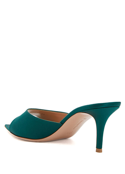 Crepe Yeşil Kadın İpek Terlik - Görsel 4