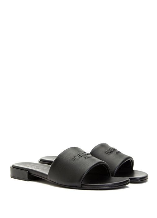 OKI Siyah Kadın Deri Terlik - Görsel 3