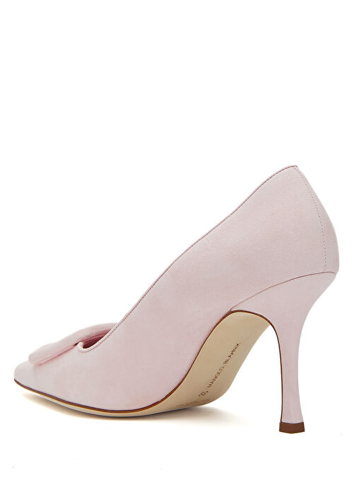 Maysale Açık Pembe Süet Stiletto - Görsel 4