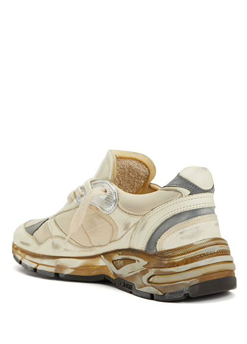 Dad-Star Krem Kadın Deri Sneaker - Görsel 4