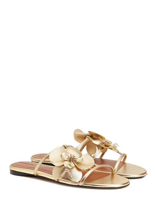 Orchid Gold Kadın Deri Sandalet - Görsel 3